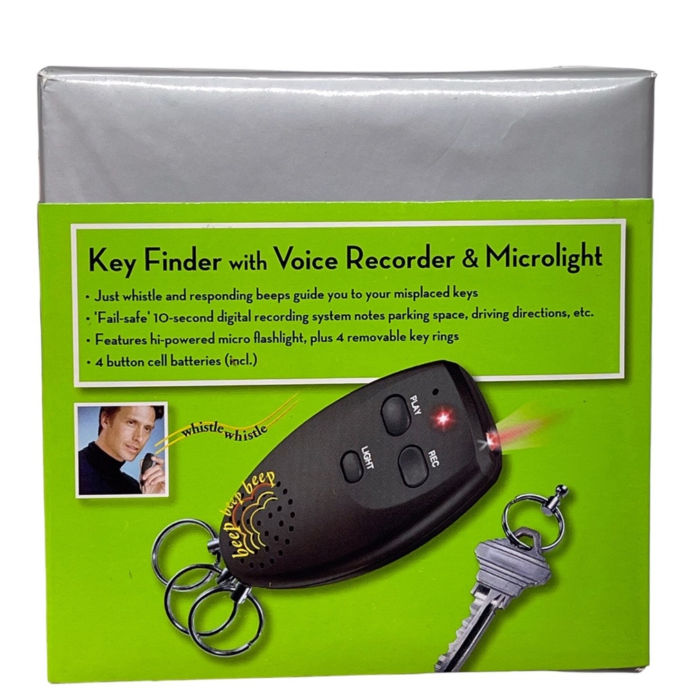 Key Finder With Voice Recorder And Micro Light New In Box